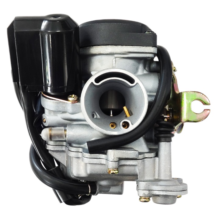 GY6 karburátor, Moretti, 50cc, 4T, 18 mm, fekete/ezüst