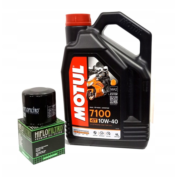 Моторно масло, Motul, 4L, 10W40, Филтър HF303
