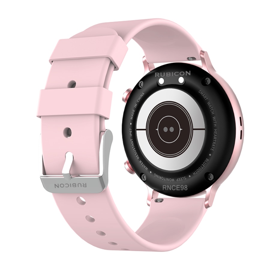 Ceas inteligent Rubicon, Silicon, Ecran de 1.28INCH, Roz - eMAG.ro