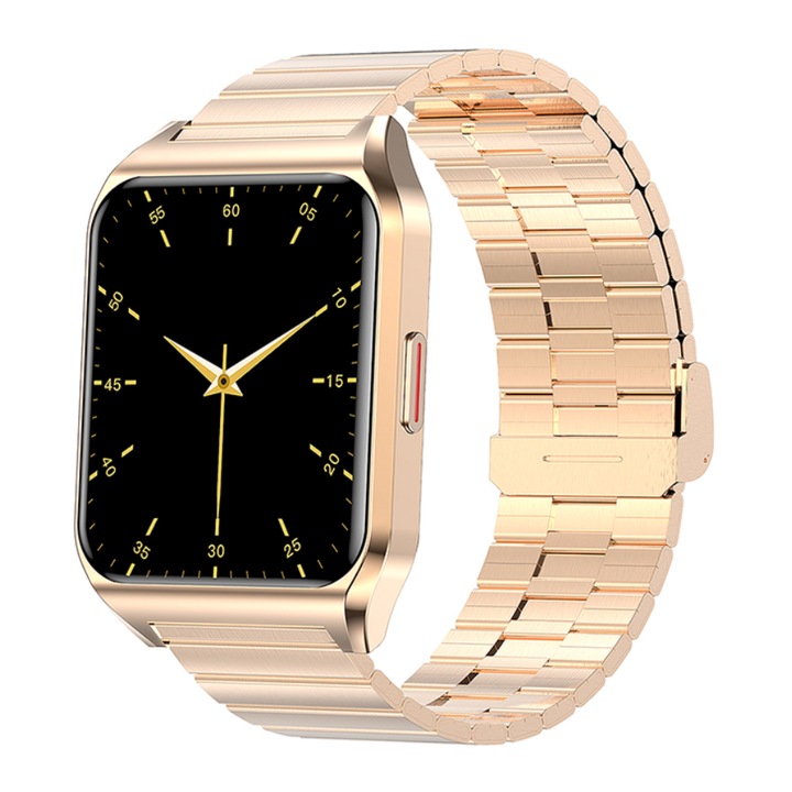 Ceas inteligent Rubicon, Otel, Ecran de 1.69INCH, Auriu