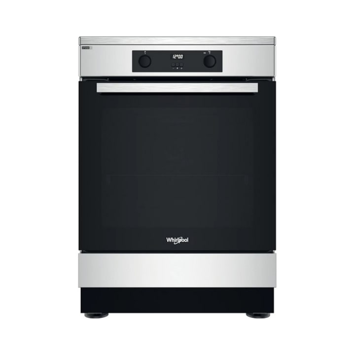 Електрическа печка Whirlpool WS68IQ8CCXT/E, енергиен клас А, 83 л, индукционен котлон, 4 зони за готвене, неръждаема стомана