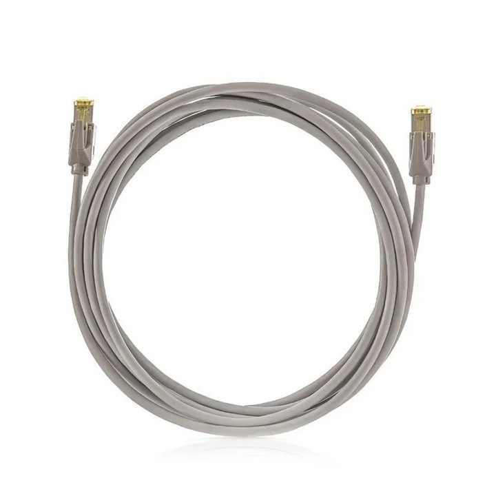 KELine STP patch kábel CAT6A 10GBASE-T 1m szürke (KEL-C6A-P-010) (KEL-C6A-P-010)