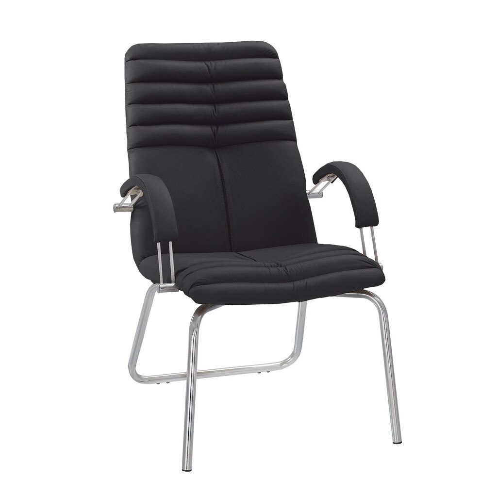 Scaun conferinta GALAXY CFA, Negru piele ecologica
