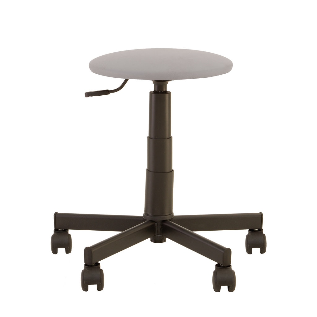 Scaun laborator STOOL GTS, Gri piele ecologica
