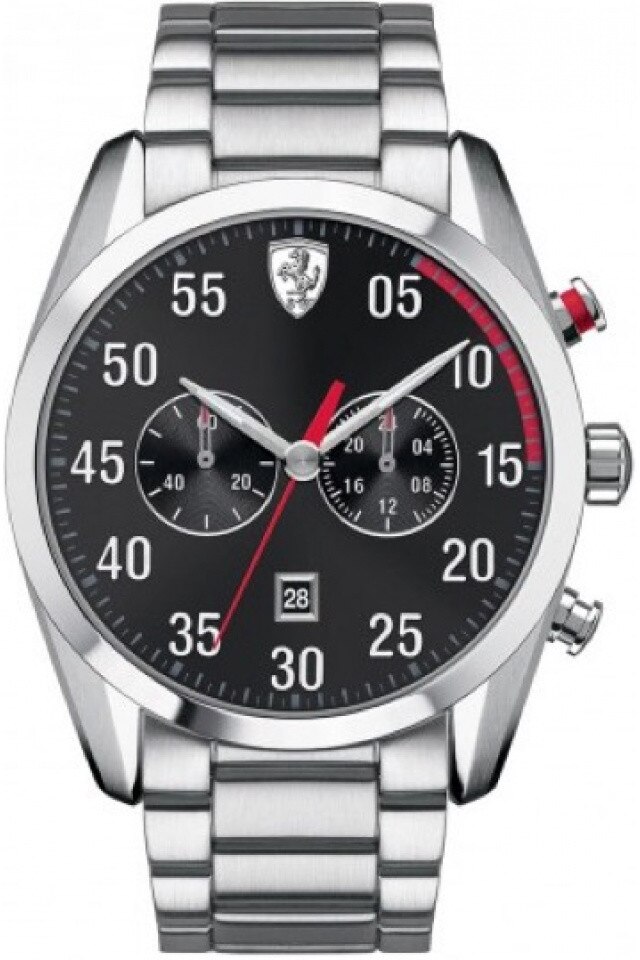 Ceas barbatesc SCUDERIA FERRARI D50 - 830176 - argintiu, otel, Quartz *