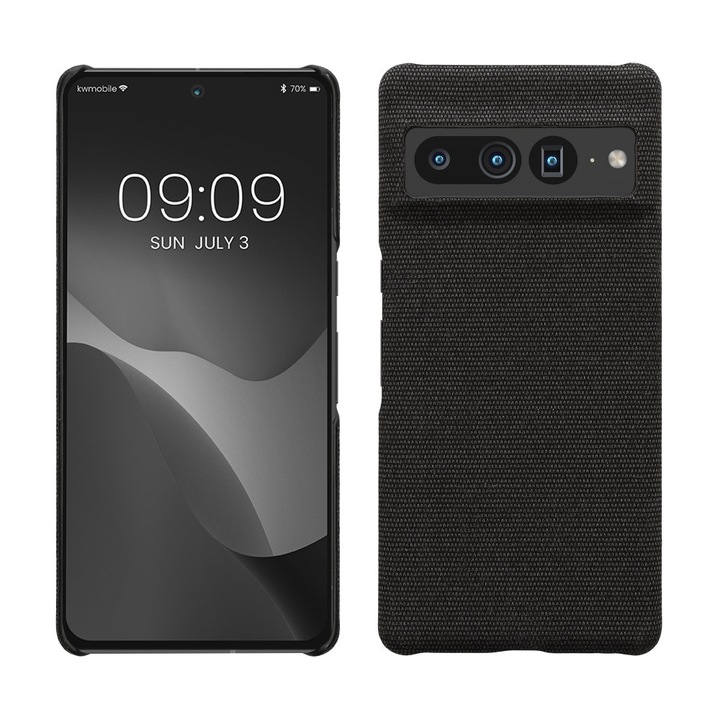 Husa kwmobile pentru Google Pixel 7 Pro, Textil, Gri, 58018.19