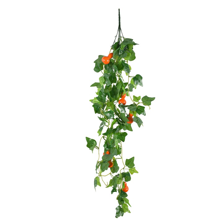 Изкуствено течащо растение, височина 100см, Naimeed D5015, модел тиква, оранжево