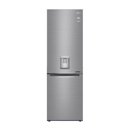 Combina frigorifica LG GBF61PZJMN, 340 l, Total No frost, Racire usa, Diagnoza inteligenta, H 186 cm, clasa E, Inox