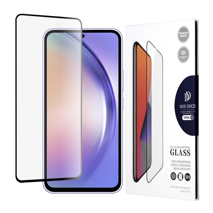 Fólia Samsung Galaxy A54-hez - Dux Ducis edzett üveg - fekete