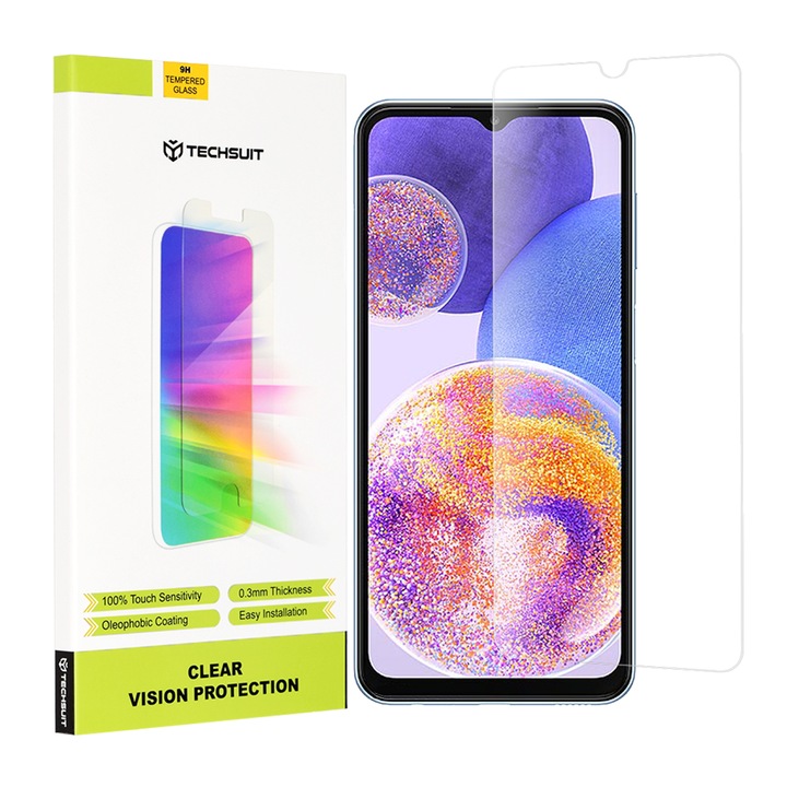 Стъклен Протектор за Samsung Galaxy A23 / A23 5G / M23 / F23 / M33 / A13 4G / M13 / F13 - Techsuit Clear Vision - Прозрачен