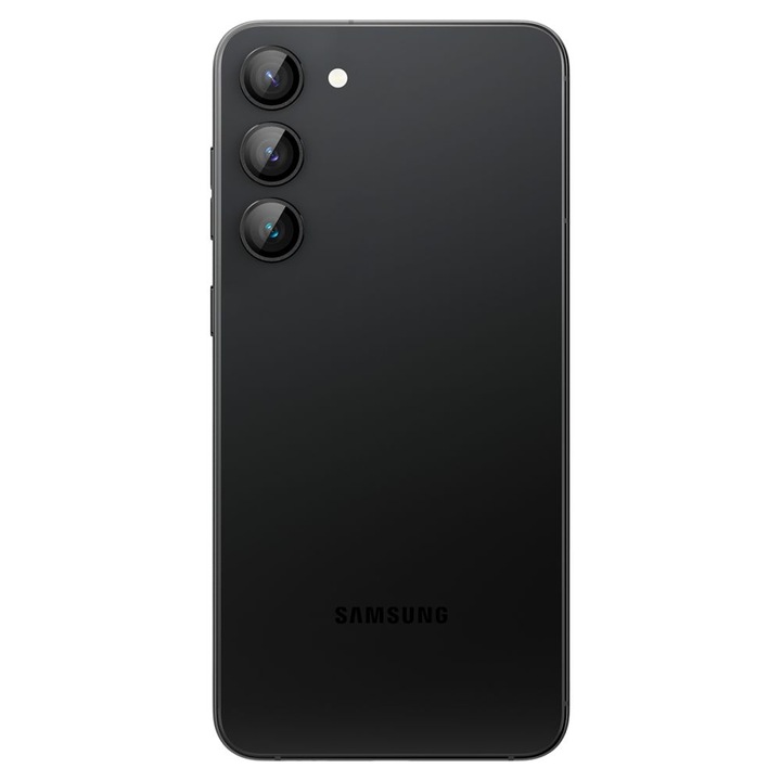 Set 6 protectii sticla camera foto Spigen Optik EZ FIT compatibil cu Samsung Galaxy S23 / S23 Plus Black