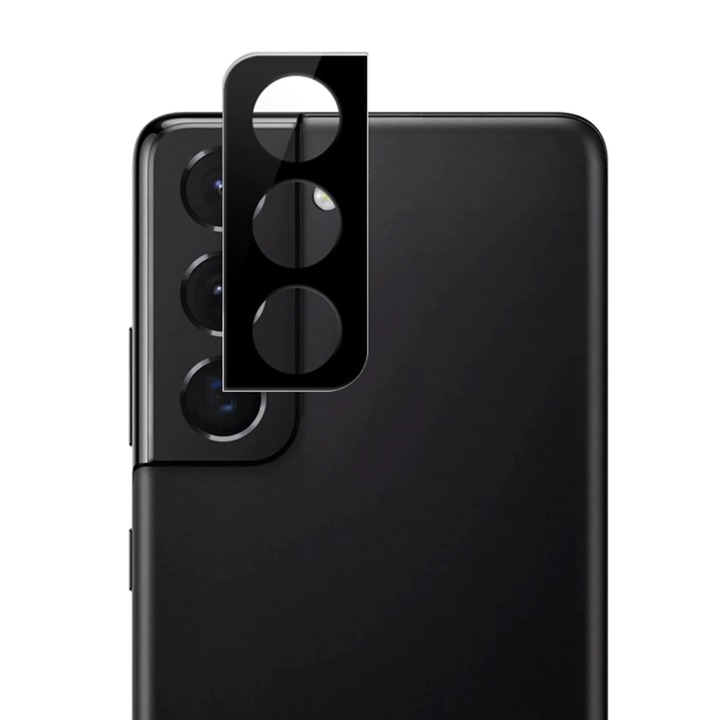 Фолио за Samsung Galaxy S22 Plus 5G, Стъклен протектор за камера Lito S+, черен