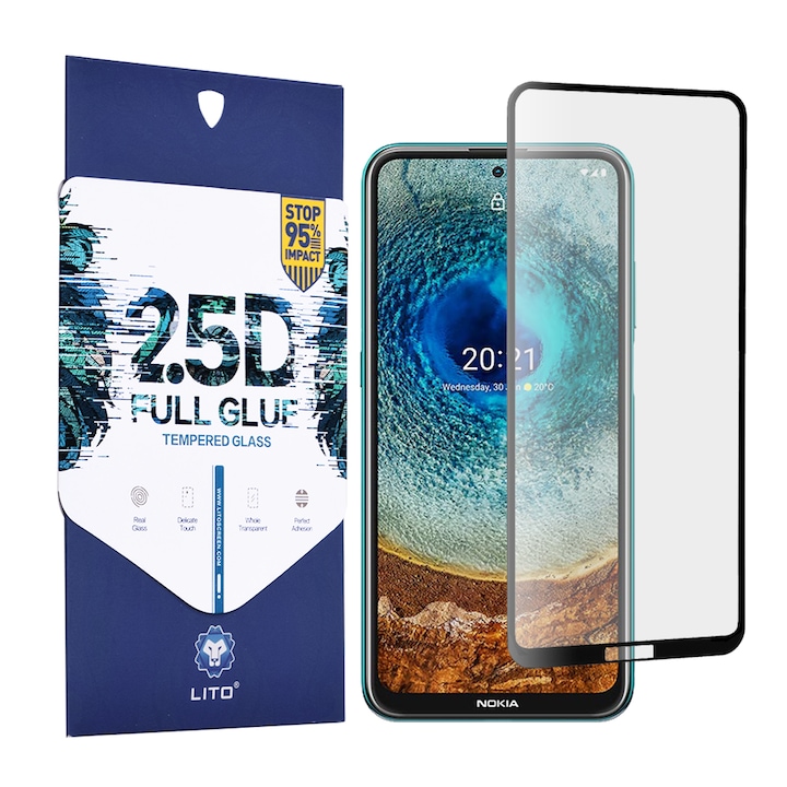 ΠΡΠΎΡΠ΅ΠΊΡΠΎΡ Π·Π° Nokia X10, X20 - Lito 2.5D FullGlue Glass, Π§Π΅ΡΠ΅Π½