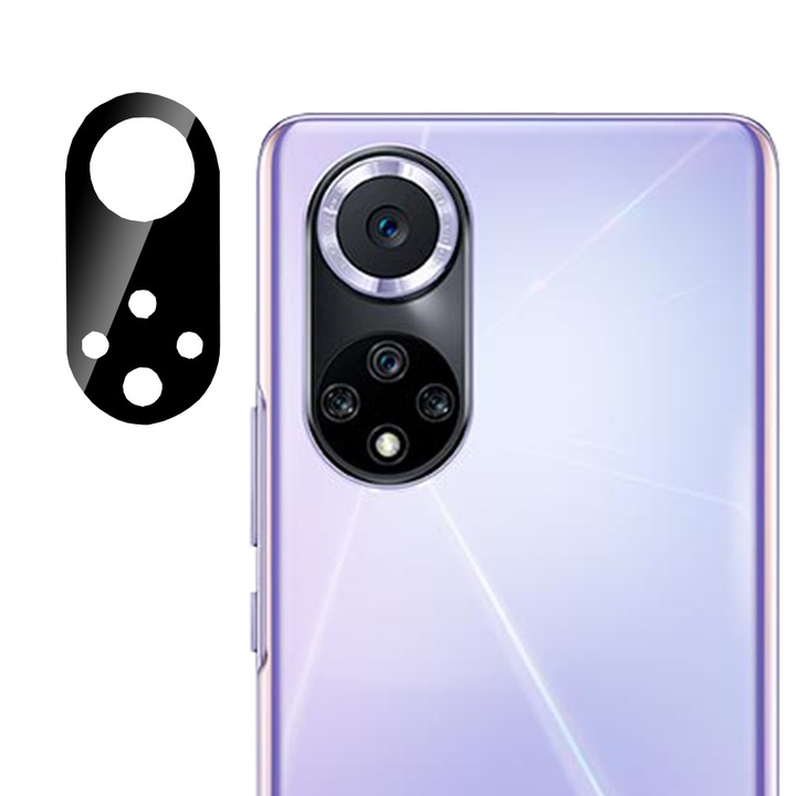 Ütésálló kameraüveg fólia Huawei nova 9-hez, fekete