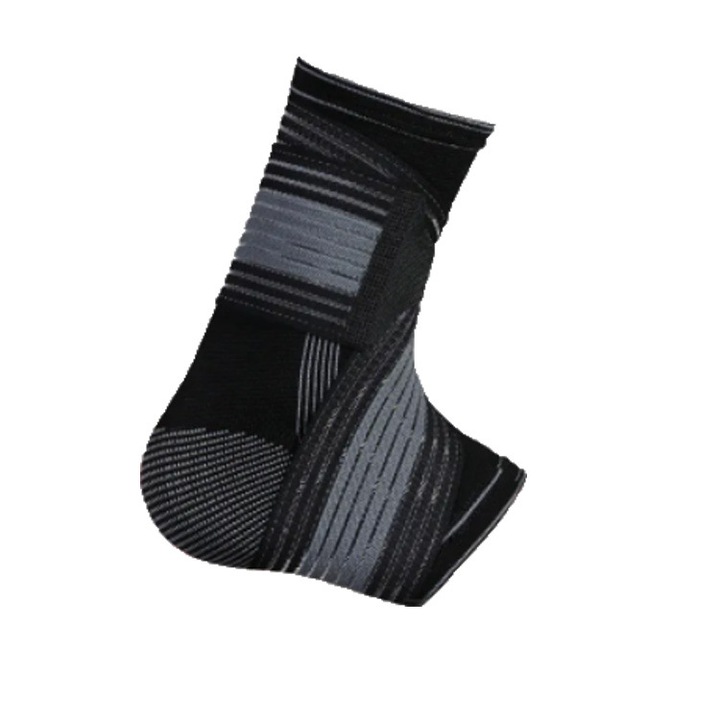 Glezniera pentru sport, JENUOS®, bandaj elastic tip soseta, Orteza, ofera protectie si sustinere compresiva, Negru