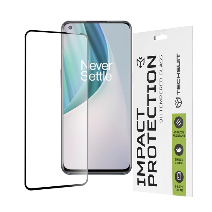 Protector de sticla pentru OnePlus Nord N10 - Techsuit Full Cover / Full Glue - Negru