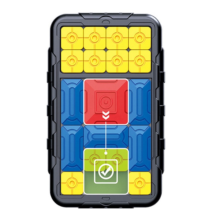 Consola interactiva Super Slide, MorFansi, 500 puzzle, Brain Board, 3 ani+, Negru