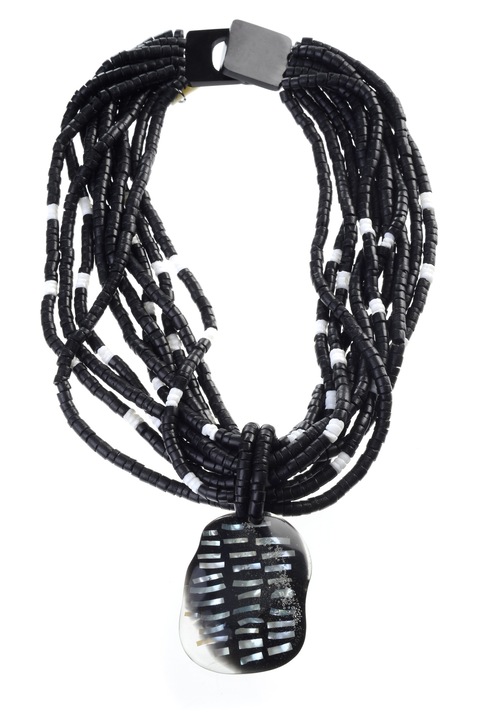 Дамско колие GM-643, Gloria Maris, 31 см, бамбук/седеф