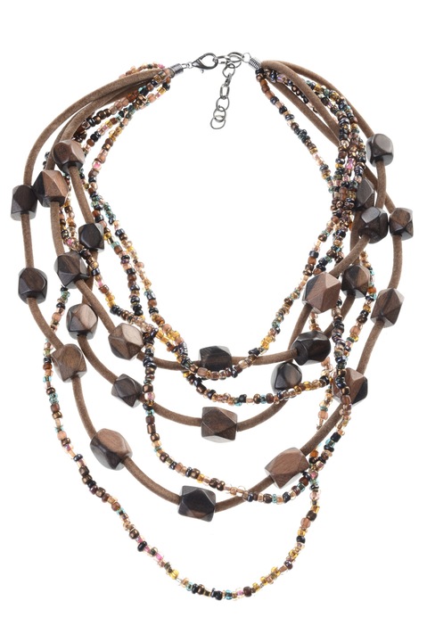 Колие от махагоново дърво GM-657, Gloria Maris, 28см