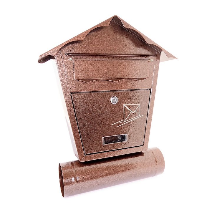 Пощенска кутия, Damech, с място за вестник, мед, формат В5, 37х10,5х46 см