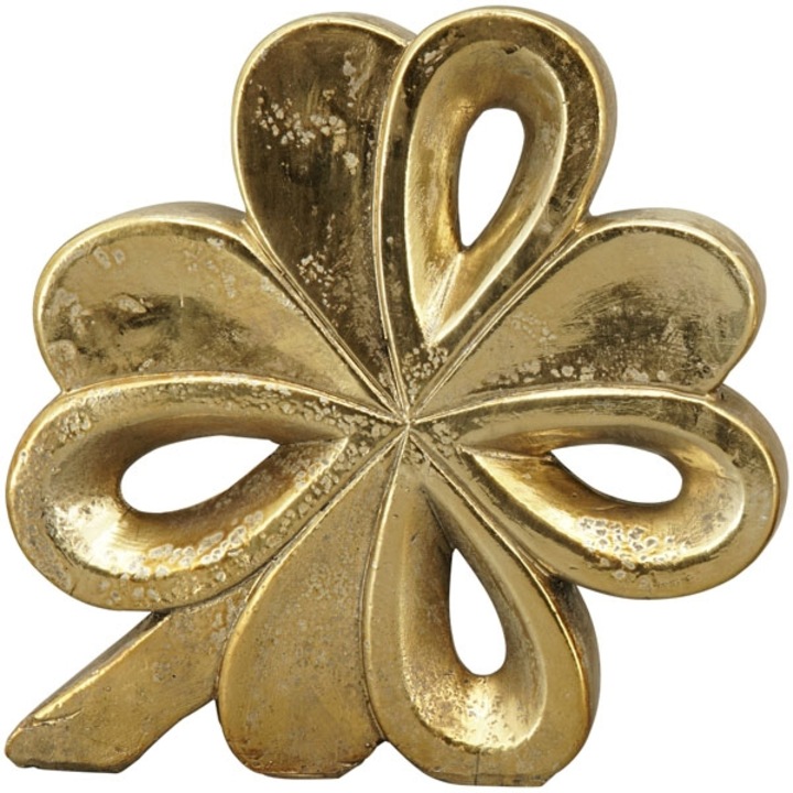 Lóhere díszítés, Exner, Polirezin, Arany, 28,5x4,5x22,5 cm