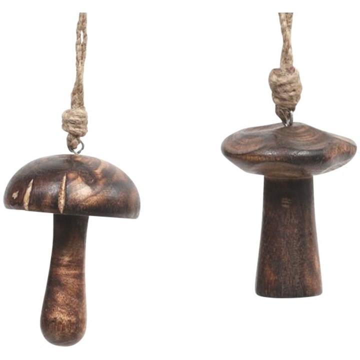 Díszgomba, Exner, Fa, 6x6x7 cm, Barna