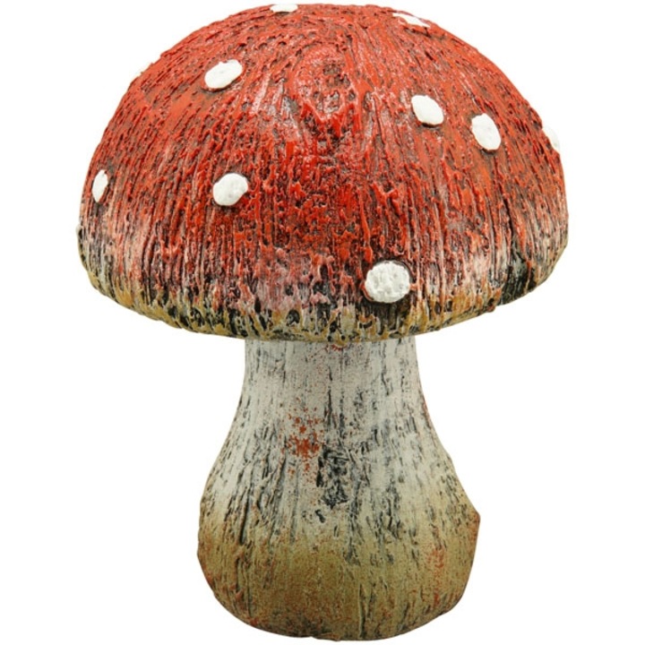 Figurina ciuperca, Exner, Teracota, 12.9 x 12.9 x 17 cm, Rosu