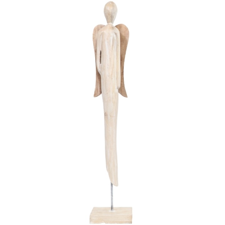 Kézműves dekoráció, Exner, Fa, 21x14,5x110cm, Fehér