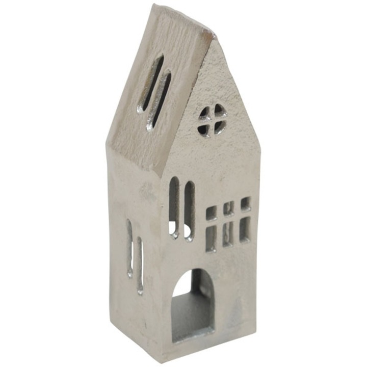 Suport lumanari, Exner, Haus Puri, aluminiu, argintiu, 6,3x5,5x18cm