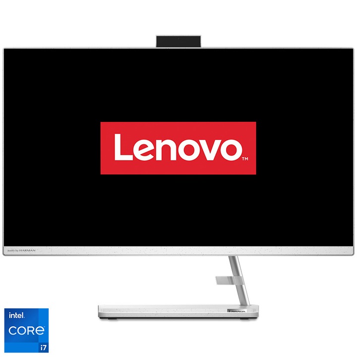 Настолен компютър All-in-One Lenovo IdeaCentre AIO 3 27IAP7, Intel® Core™ i7-13620H, 27", Full HD, IPS, 16GB DDR4, 1TB SSD M.2, NVIDIA® GeForce MX550 4GB GDDR6, No OS, White