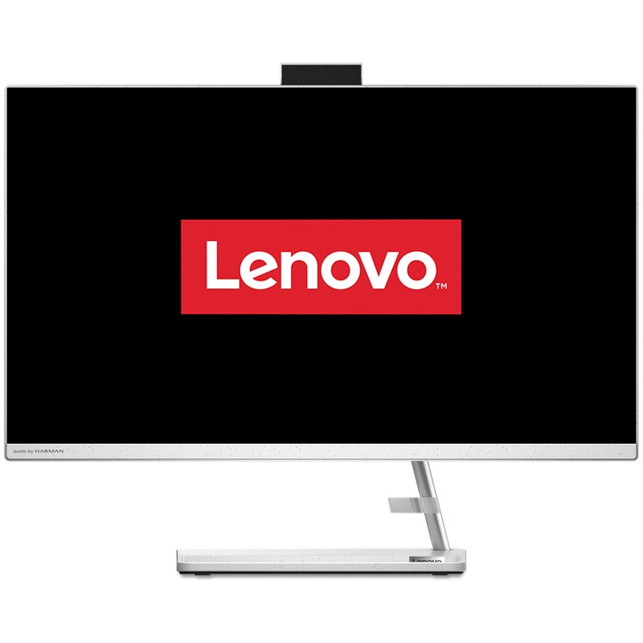 Lenovo IdeaCentre 3 27IAP7 All-in-One asztali számítógép, 27" FHD IPS, Intel® Core™ i5-12450H, 8GB RAM, 512GB SSD, Intel® UHD Graphics, NoOS, Nemzetközi angol billentyűzet, Fehér
