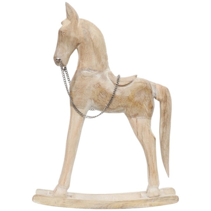 Ló figura, Exner, Fa, 47x14x55 cm, Barna