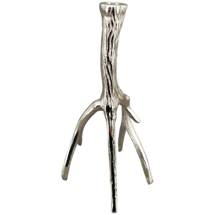 Gyertyatartó, Exner, Alumínium, 20x12x33 cm, Ezüst