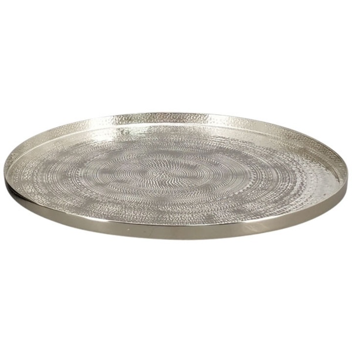 Tálca, Külső, Alumínium, 33x33x2 cm, Ezüst