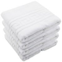 Set 4 prosoape Greek Hotel Supplier, 50x90 cm, bumbac 100%, 500 GSM, alb