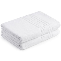 Set 2 prosoape Greek Hotel Supplier, 70x140 cm, bumbac 100% 500 GSM, alb