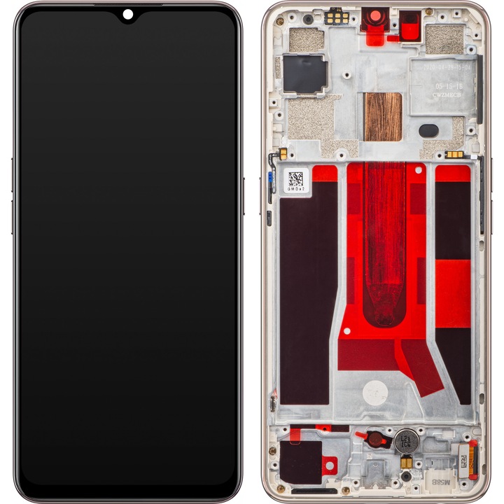 Kijelző érintőképernyővel Oppo Find X2 Lite, kerettel, fehér (Pearl White), Service Pack 4903623