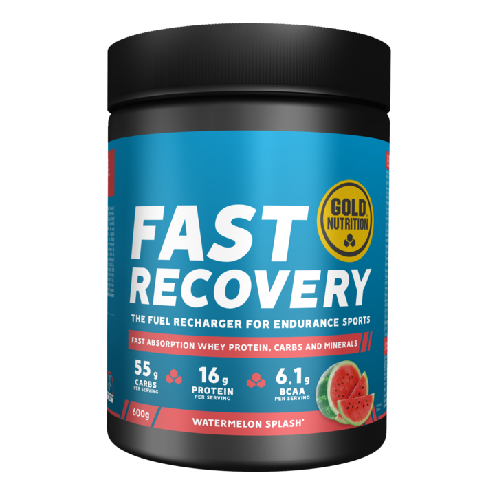 Pudra de refacere dupa efort, GoldNutrition, Fast Recovery, pepene rosu, 600 grame