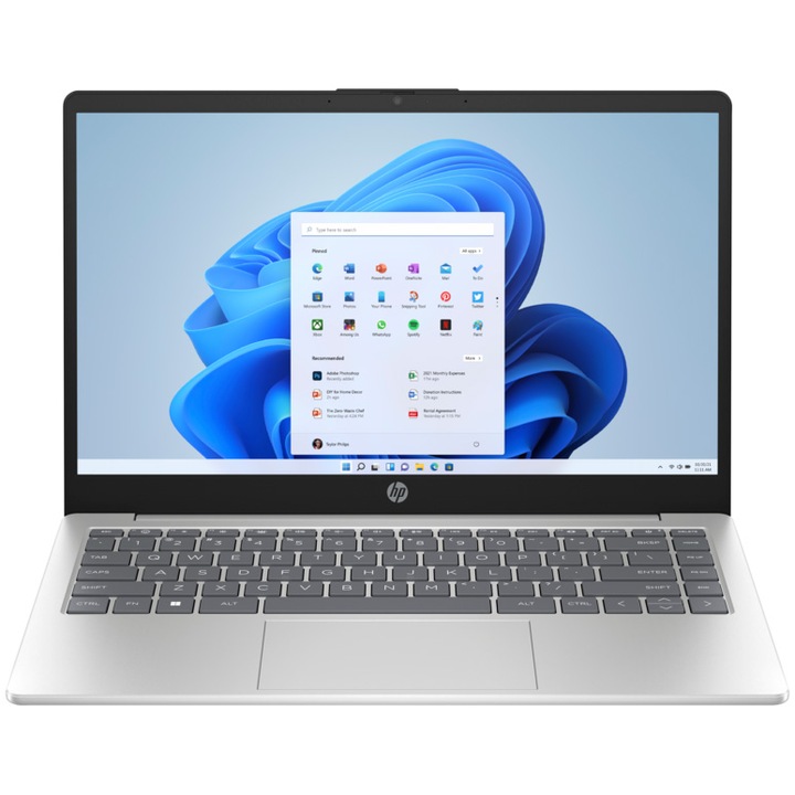 HP 14-ep0002nq 14" FHD laptop, Intel® Core™ i7-1355U, 16GB, 512GB SSD, Intel® Iris® Xe Graphics, Windows 11 Home, Nemzetközi angol billentyűzet, Ezüst