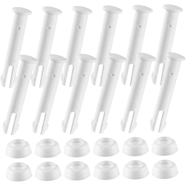 Щифтове и конектори за басейн QttvbTna, 6x0.8in, Комплект от 12 части