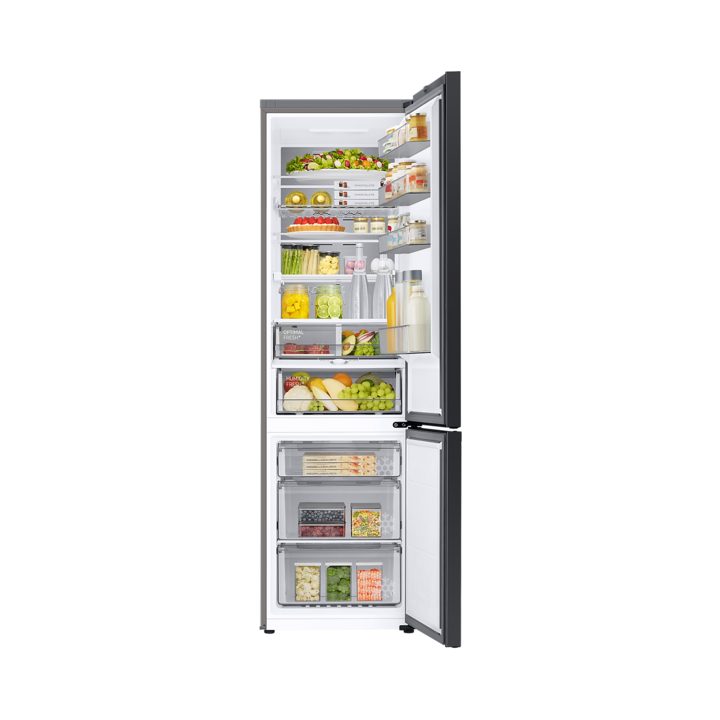 Combina frigorifica, Samsung RB38C7B6DB1/EF, Clasa energetica D, 390 L, M: 203 cm, NoFrost, Lumina LED, WiFi, Negru