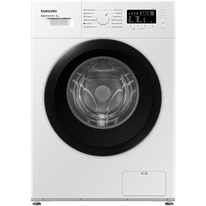 Samsung WW60A3120BE/LE elöltöltős mosógép, C energiaosztály, 6 kg kapacitás, 1200 ford./perc, Fehér