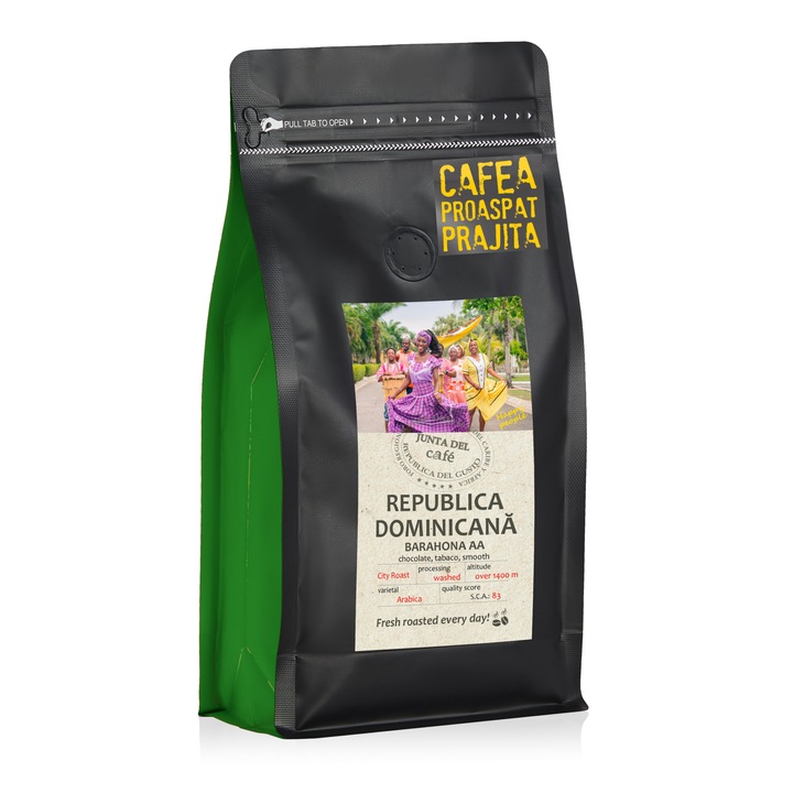 Cafea Proaspat Prajita, 500 gr, Republica Dominicana Speciality Coffee, 100% Arabica, boabe