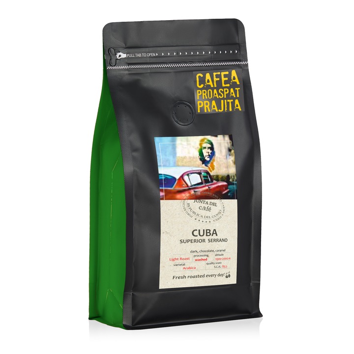 Прясно изпечено кафе, 250 гр, Cuba Specialty Coffee, 100% арабика, Зърна