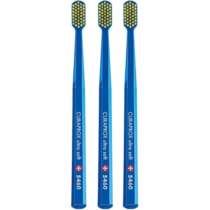 3 db-os fogkefe készlet, Curaprox, Soft, zöld/kék