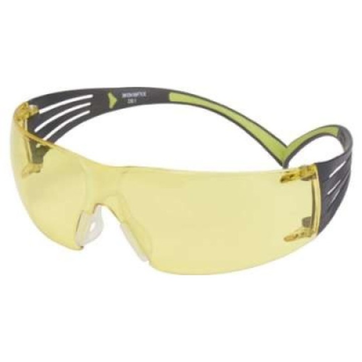 Предпазни очила, SECUREFIT, SF402AF, черни, зелени, жълти, 3M