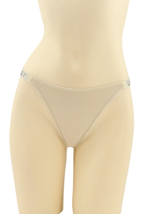 Бикини Thong с декоративни апликации MG-H10017 бежов 89127, Бежов