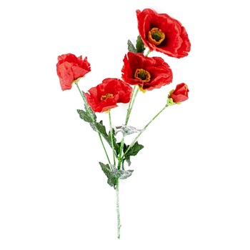 Fir mac rosu artificial Poppy 60cm, flori decorative Fir mac rosu artificial Poppy 60cm, flori decorative