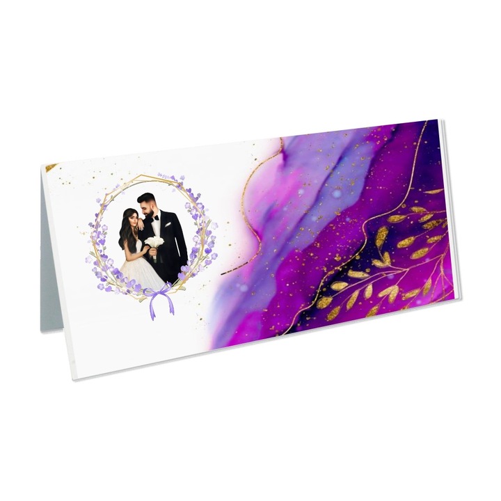 Сватбен плик за пари, картон, лилав, EVEPN15