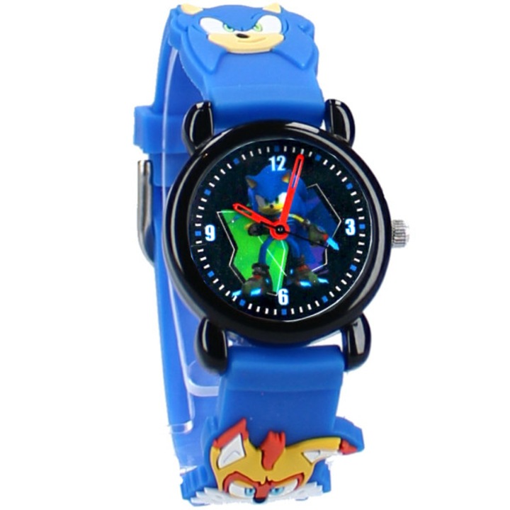 Ceas de mana copii Sonic prime Kids Time, Negru/Albastru